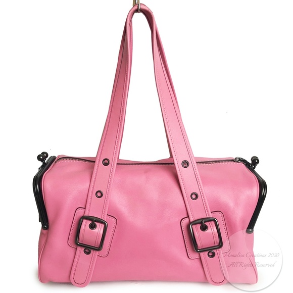 Coach x Keith Haring Mailbox Bag PINK Limited Edition Kisslock Shoulder Bag HTF - Picture 7 of 14